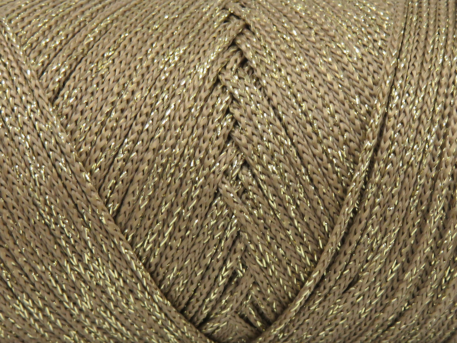 Lot of 2 x 200gr Skeins Ice Yarns MACRAME GLITZ Hand Knitting Yarn Light Camel