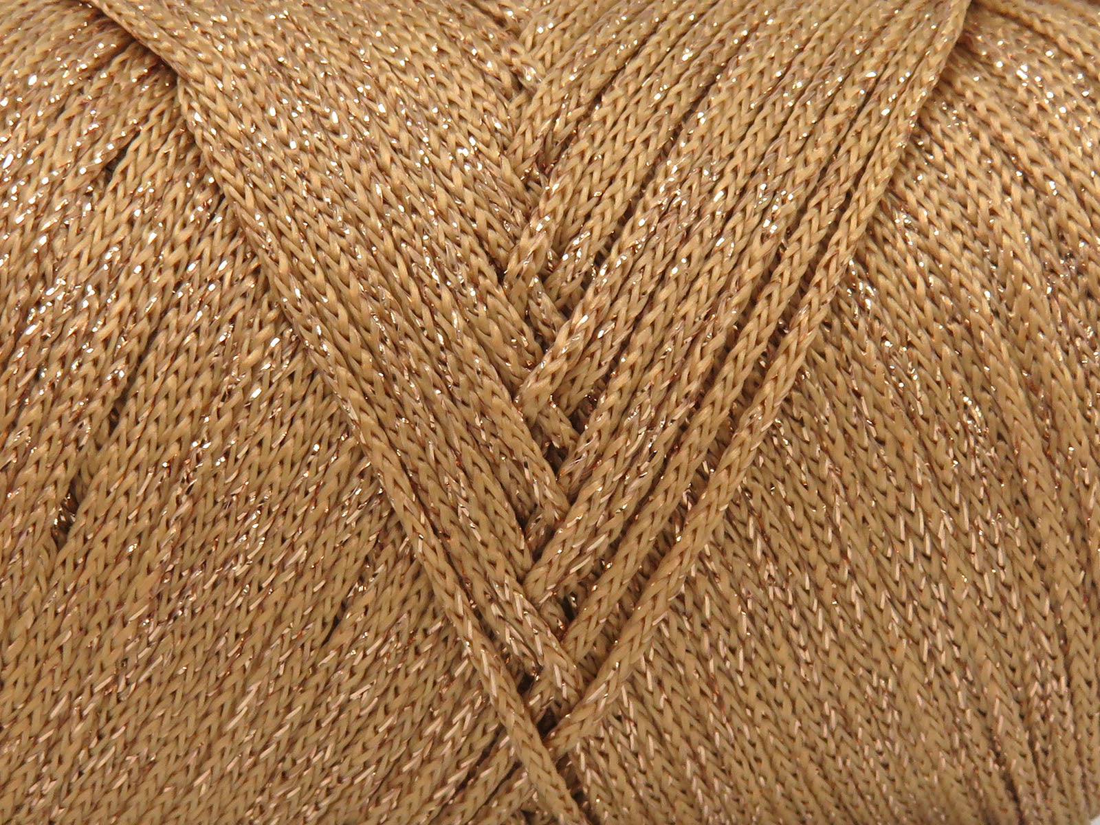 Lot of 2 x 200gr Skeins Ice Yarns MACRAME GLITZ Hand Knitting Yarn Light Brown