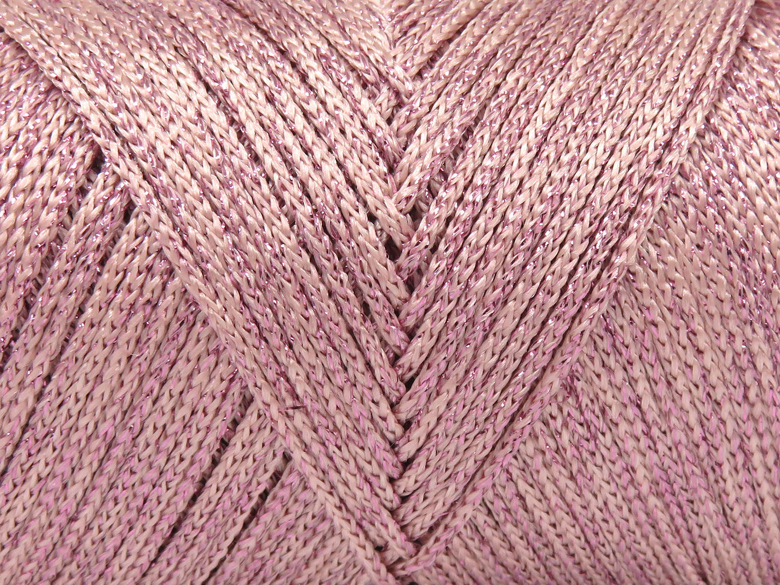 Lot of 2 x 200gr Skeins Ice Yarns MACRAME GLITZ Hand Knitting Yarn Powder Pink