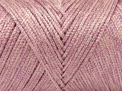 Lot of 2 x 200gr Skeins Ice Yarns MACRAME GLITZ Hand Knitting Yarn Powder Pink
