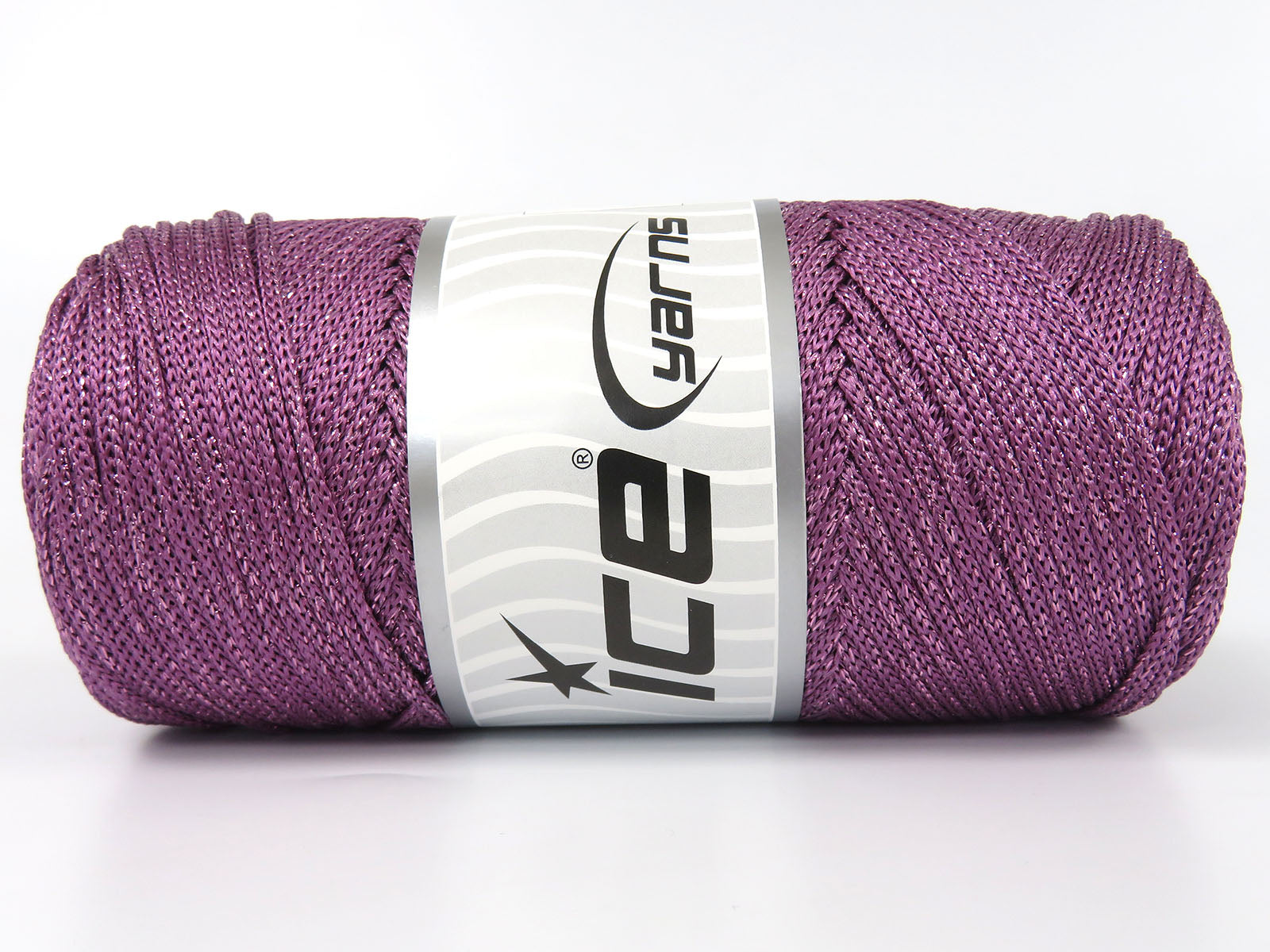 Lot of 2 x 200gr Skeins Ice Yarns MACRAME GLITZ Hand Knitting Yarn Light Lilac