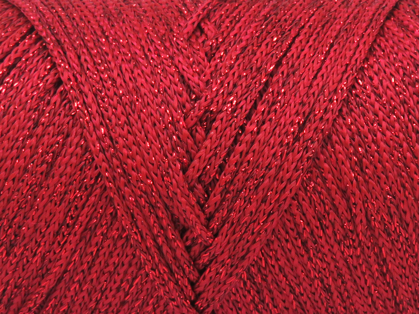Lot of 2 x 200gr Skeins Ice Yarns MACRAME GLITZ Hand Knitting Yarn Tomato Red