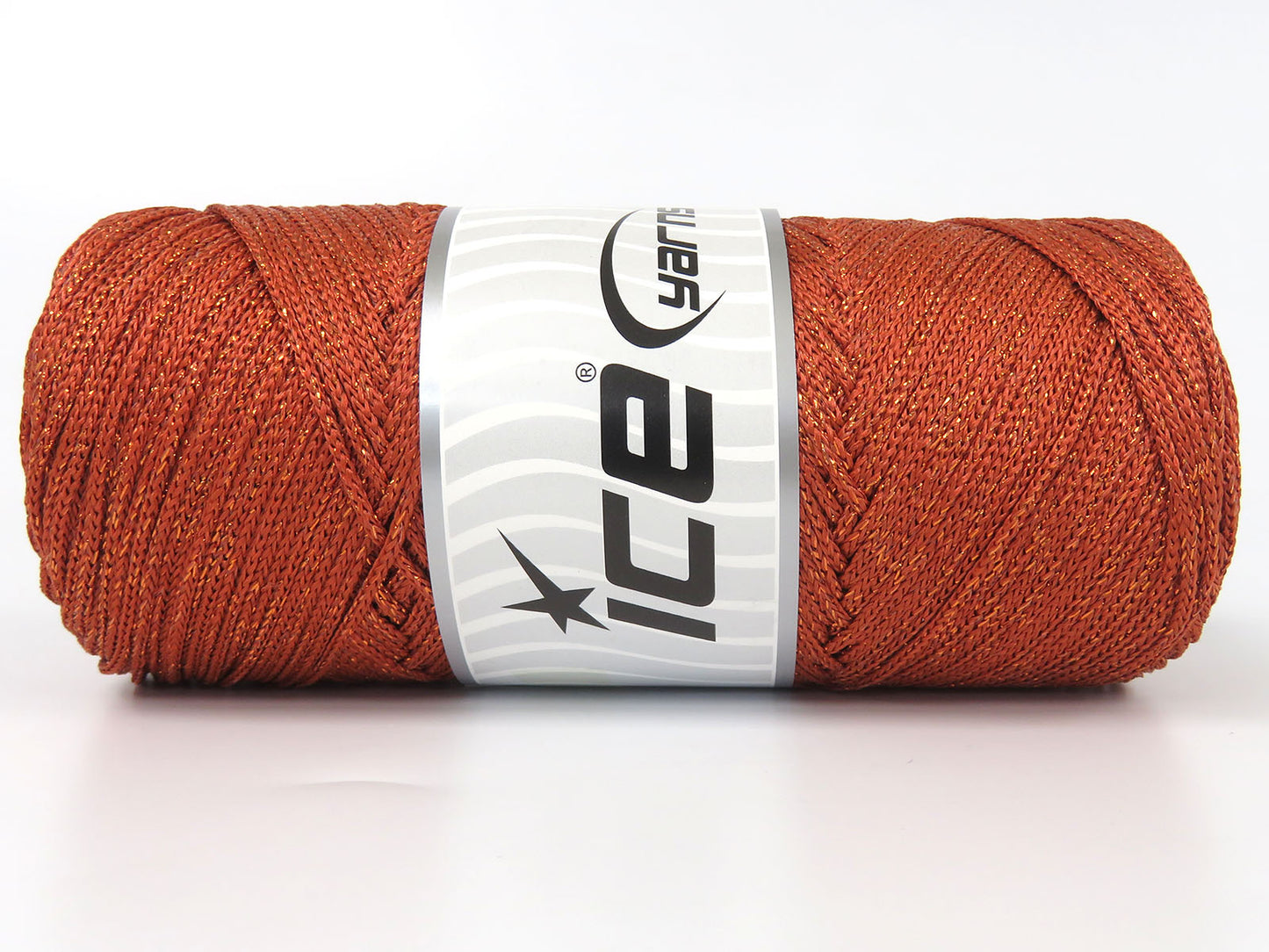 Lot of 2 x 200gr Skeins Ice Yarns MACRAME GLITZ Hand Knitting Yarn Copper