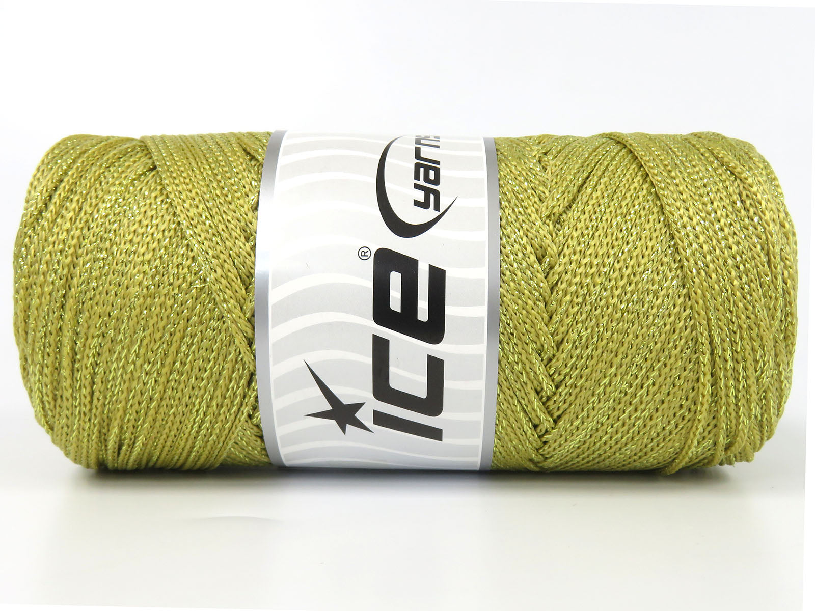 Lot of 2 x 200gr Skeins Ice Yarns MACRAME GLITZ Hand Knitting Yarn Light Gold