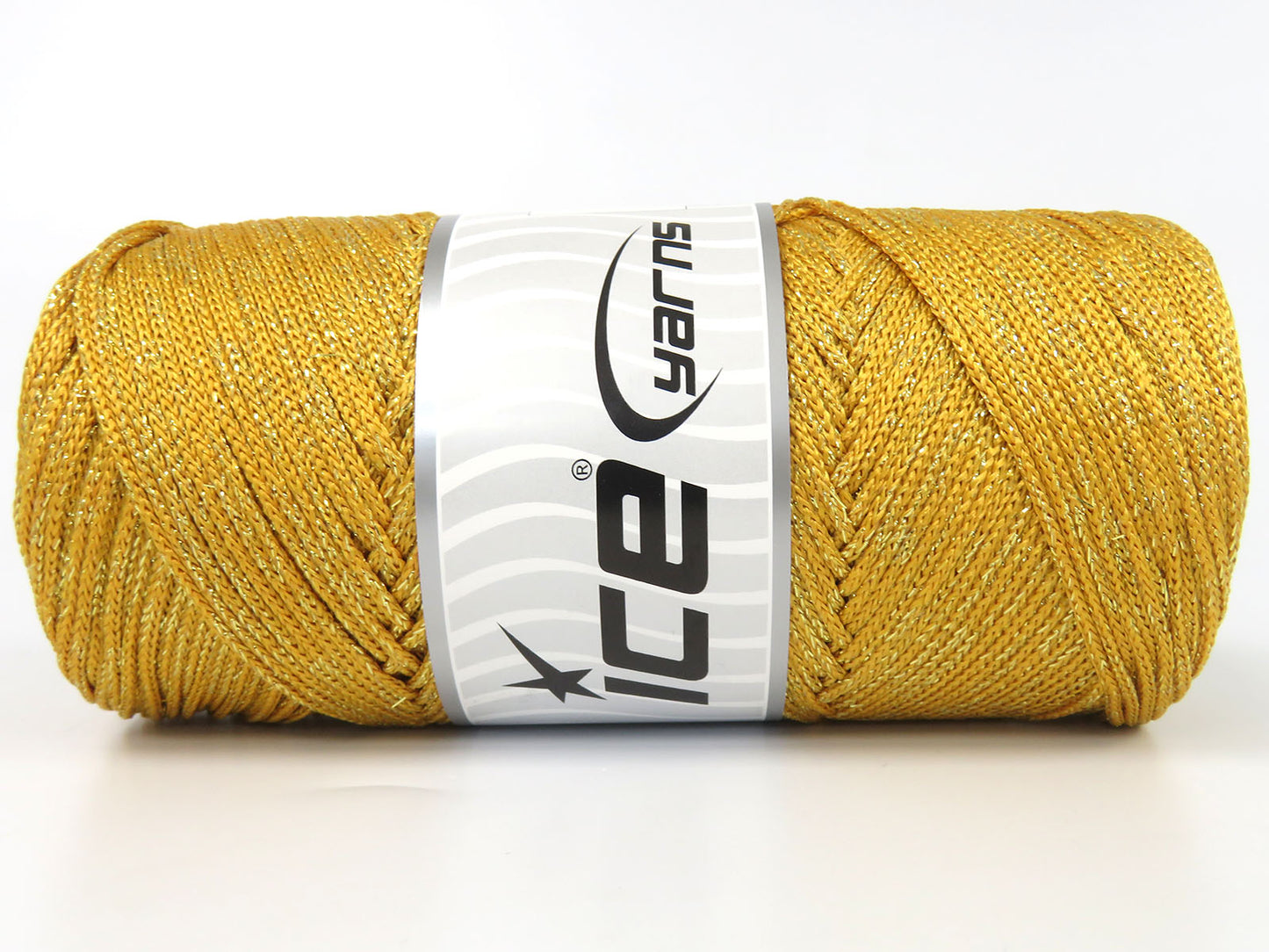 Lot of 2 x 200gr Skeins Ice Yarns MACRAME GLITZ Hand Knitting Yarn Gold