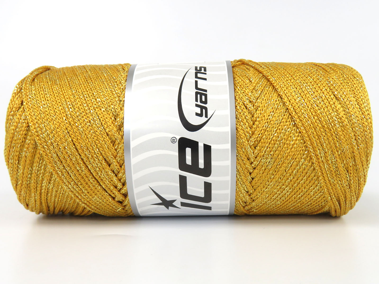 Lot of 2 x 200gr Skeins Ice Yarns MACRAME GLITZ Hand Knitting Yarn Gold