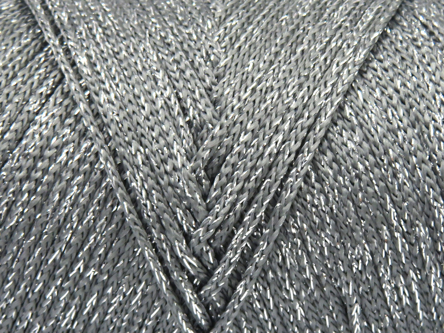 Lot of 2 x 200gr Skeins Ice Yarns MACRAME GLITZ Hand Knitting Yarn Grey
