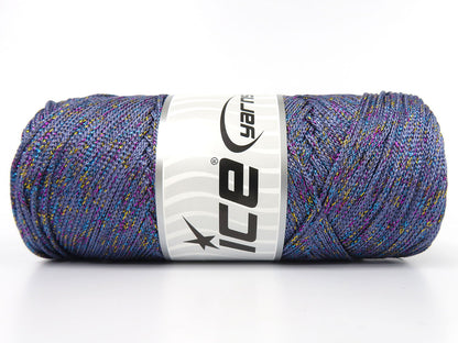 Lot of 2 x 200gr Skeins Ice Yarns MACRAME GLITZ Hand Knitting Yarn Light Lilac