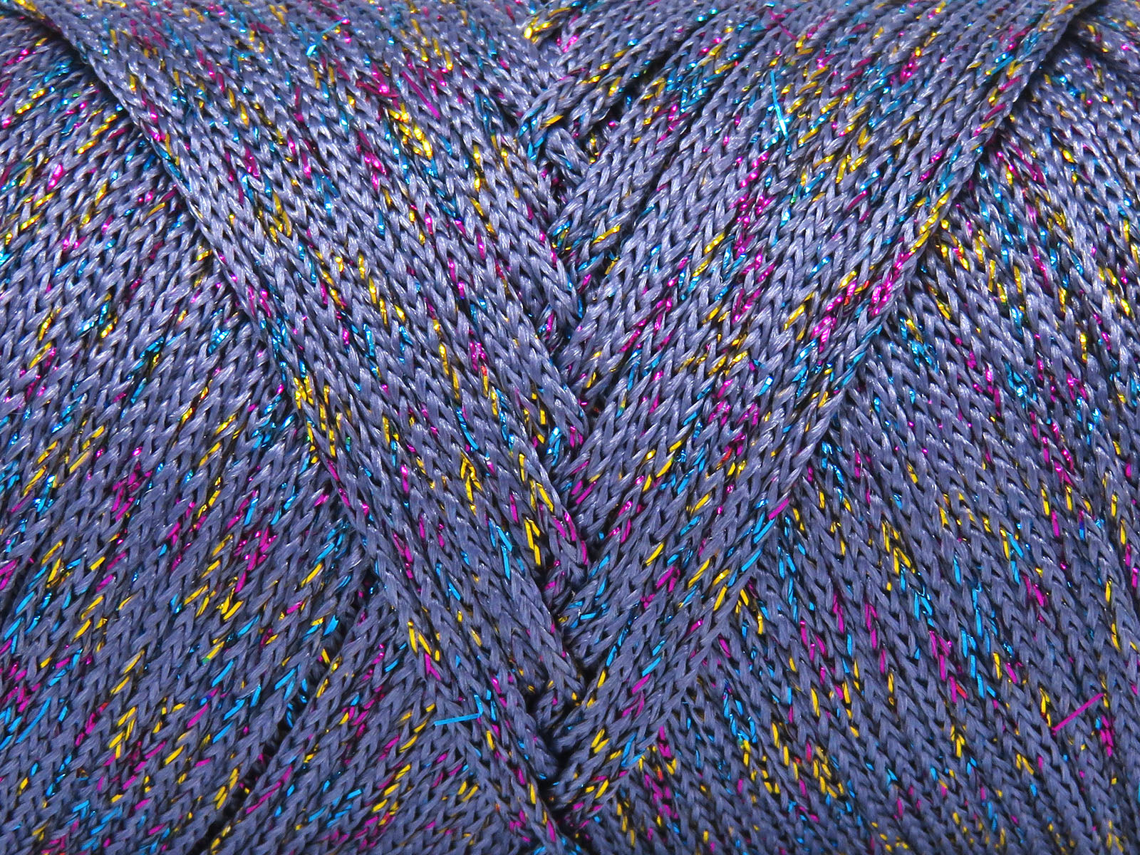 Lot of 2 x 200gr Skeins Ice Yarns MACRAME GLITZ Hand Knitting Yarn Light Lilac