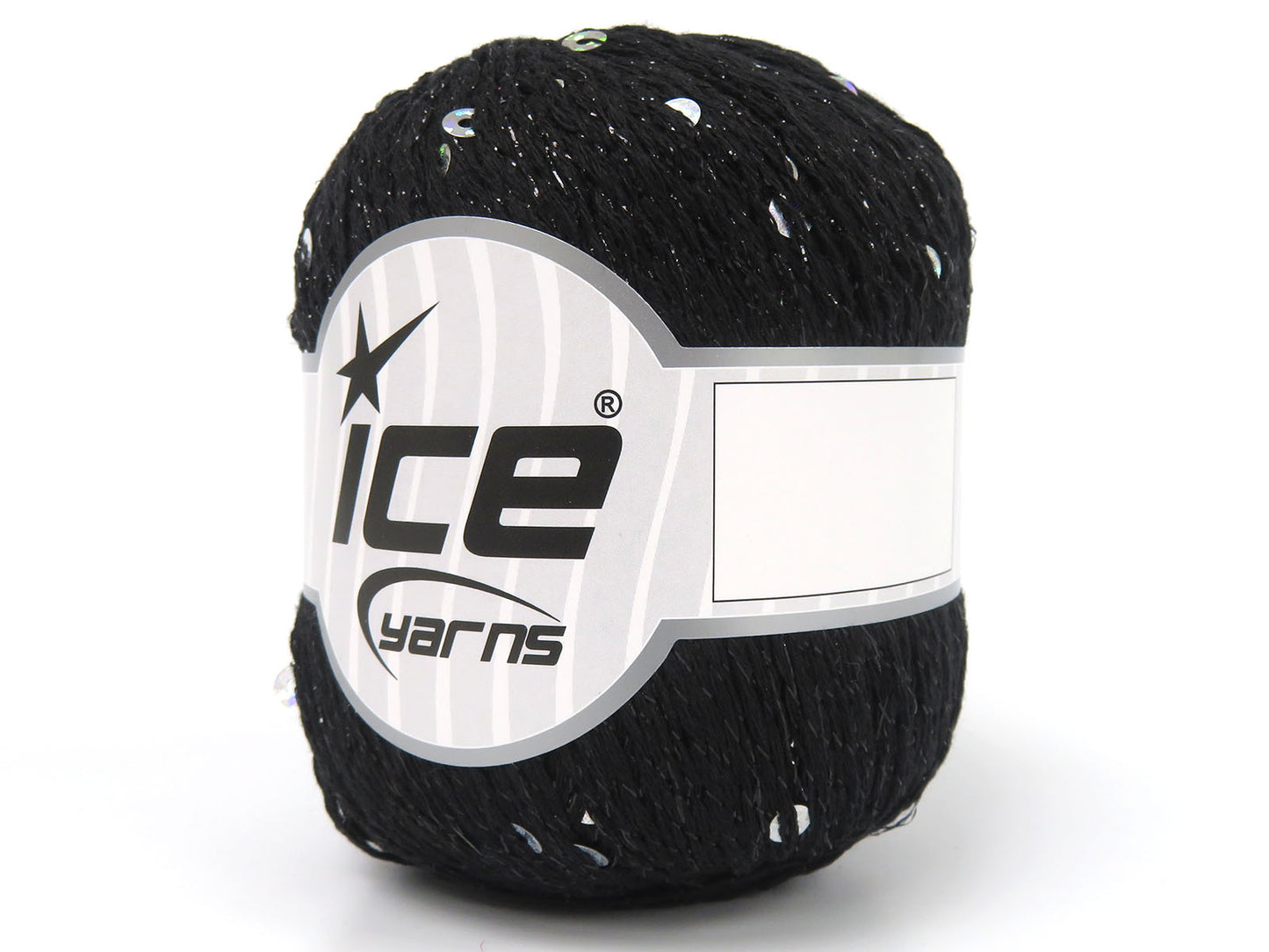 Lot of 4 Skeins Ice Yarns PAILLETTES (73% Cotton) Hand Knitting Yarn Black