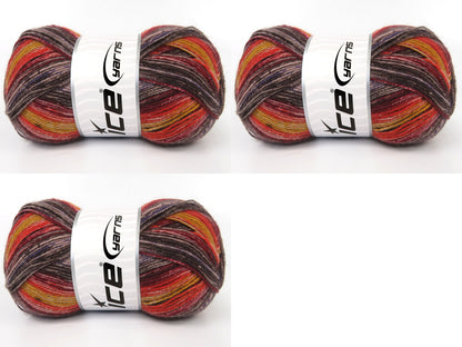 Sock Print Burgundy, Gold, Orange, Brown, Purple fnt2-85361