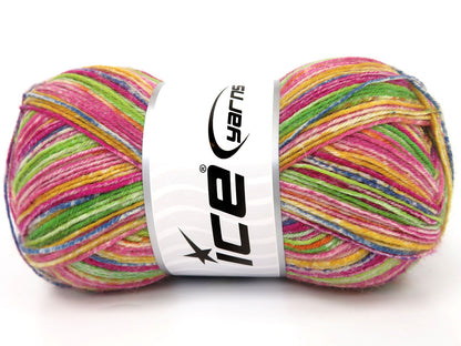 Sock Print Pink Shades, Blue, Green, Gold fnt2-85362