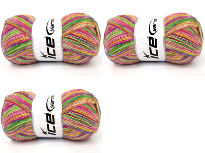 Sock Print Pink Shades, Blue, Green, Gold fnt2-85362