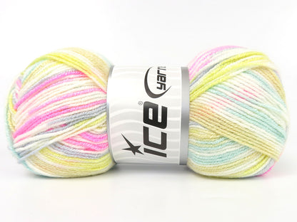 Baby Pastel Pink, Yellow, White, Light Grey, Dark Cream, Green fnt2-85445