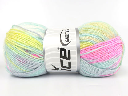 Baby Pastel Pink, Yellow, Green Shades, Light Grey, White fnt2-85446