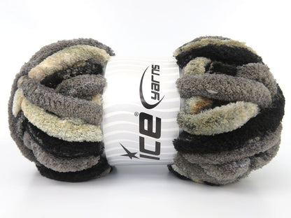 Giant Chenille Black, Grey, Cream  fnt2-85480
