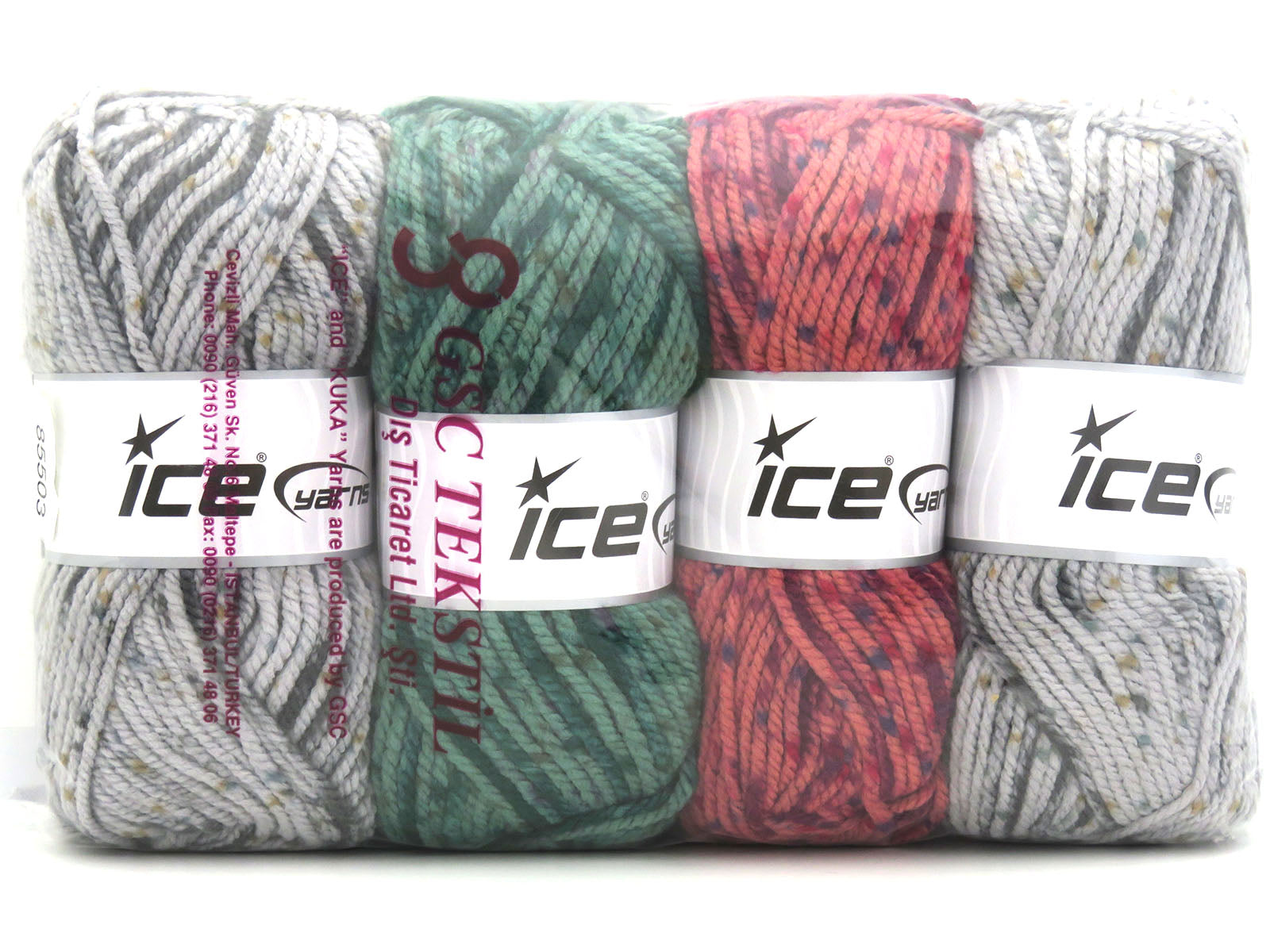 Mixed Lot Multicolor Self Striping Yarns fnt2-85503