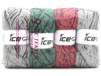 Mixed Lot Multicolor Self Striping Yarns fnt2-85503