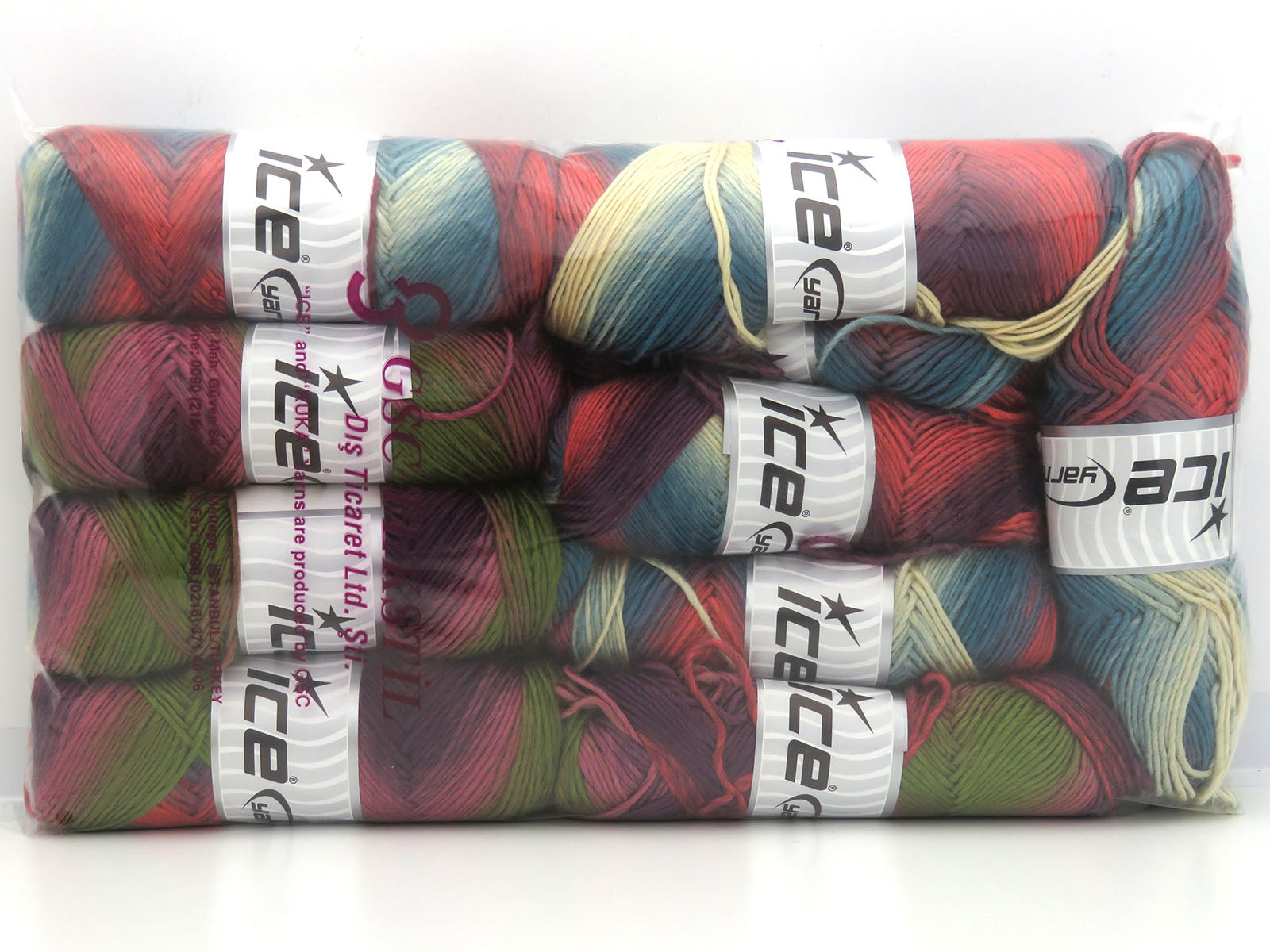 Mixed Lot Multicolor Rainbow Yarns fnt2-85512