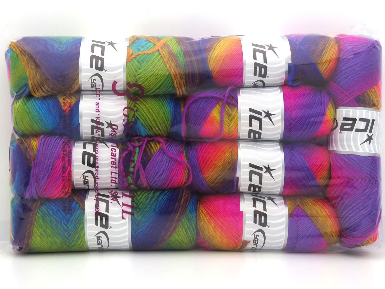 Mixed Lot Multicolor Rainbow Yarns fnt2-85513