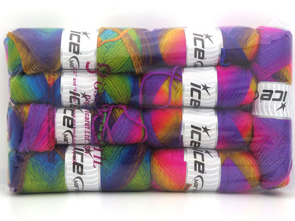 Mixed Lot Multicolor Rainbow Yarns fnt2-85513