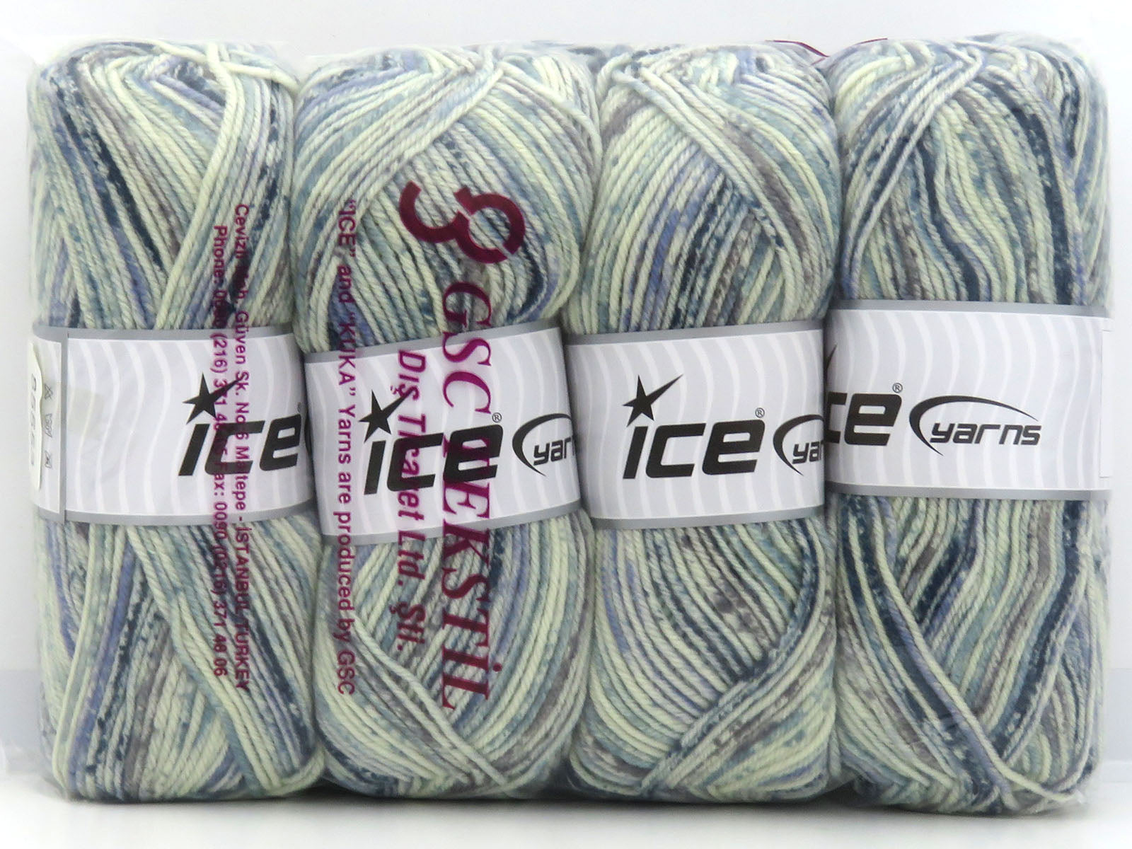 Manning Sock Turquoise, Blue Shades, Cream, Grey fnt2-85553