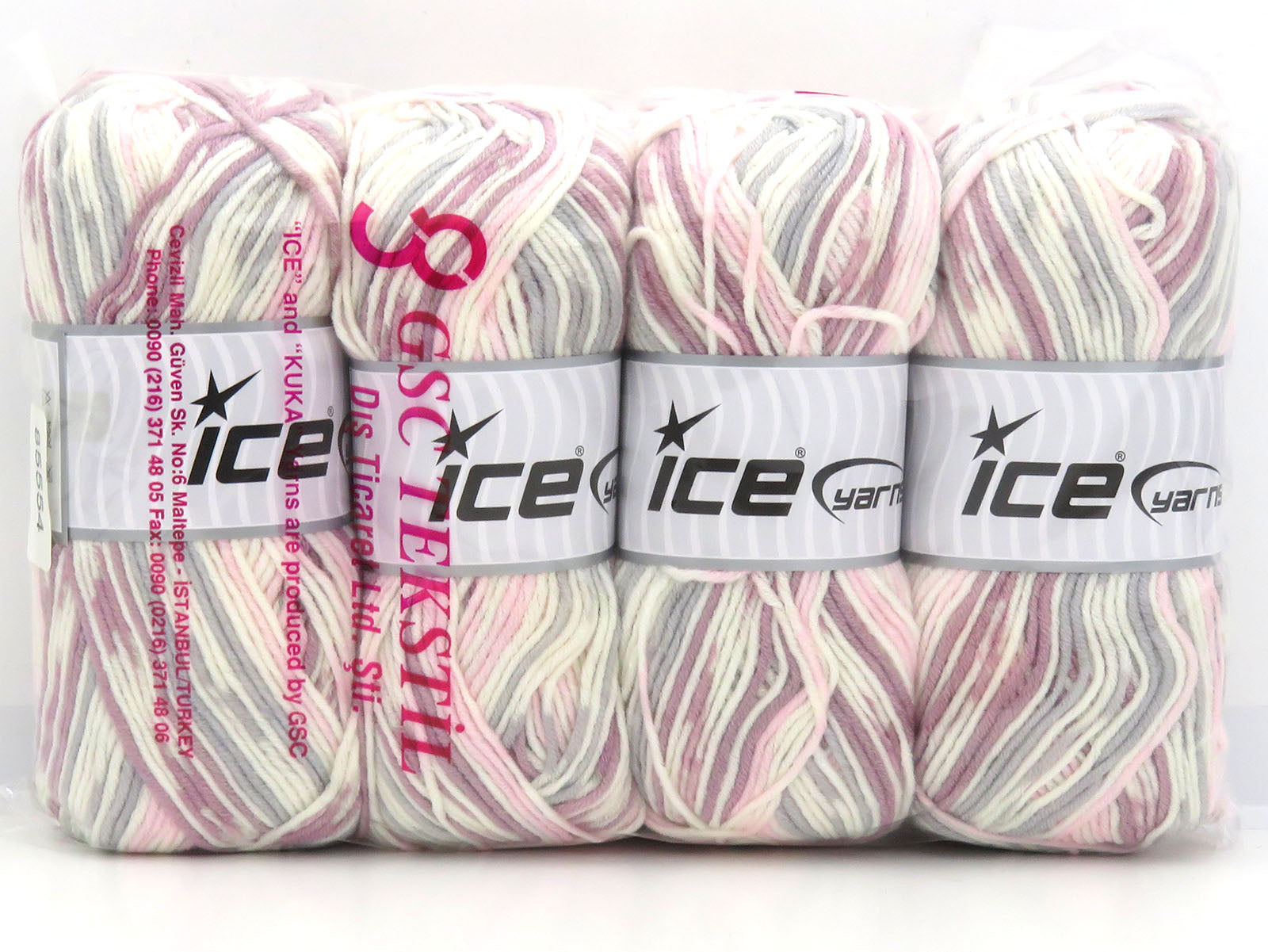 Modoc Pink Shades, Cream, Light Grey, Light Lilac fnt2-85554