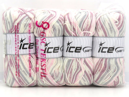 Modoc Pink Shades, Cream, Light Grey, Light Lilac fnt2-85554