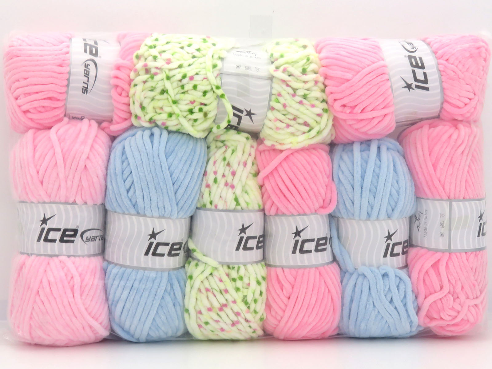 Mixed Lot Multicolor Chenille Baby Types fnt2-85577