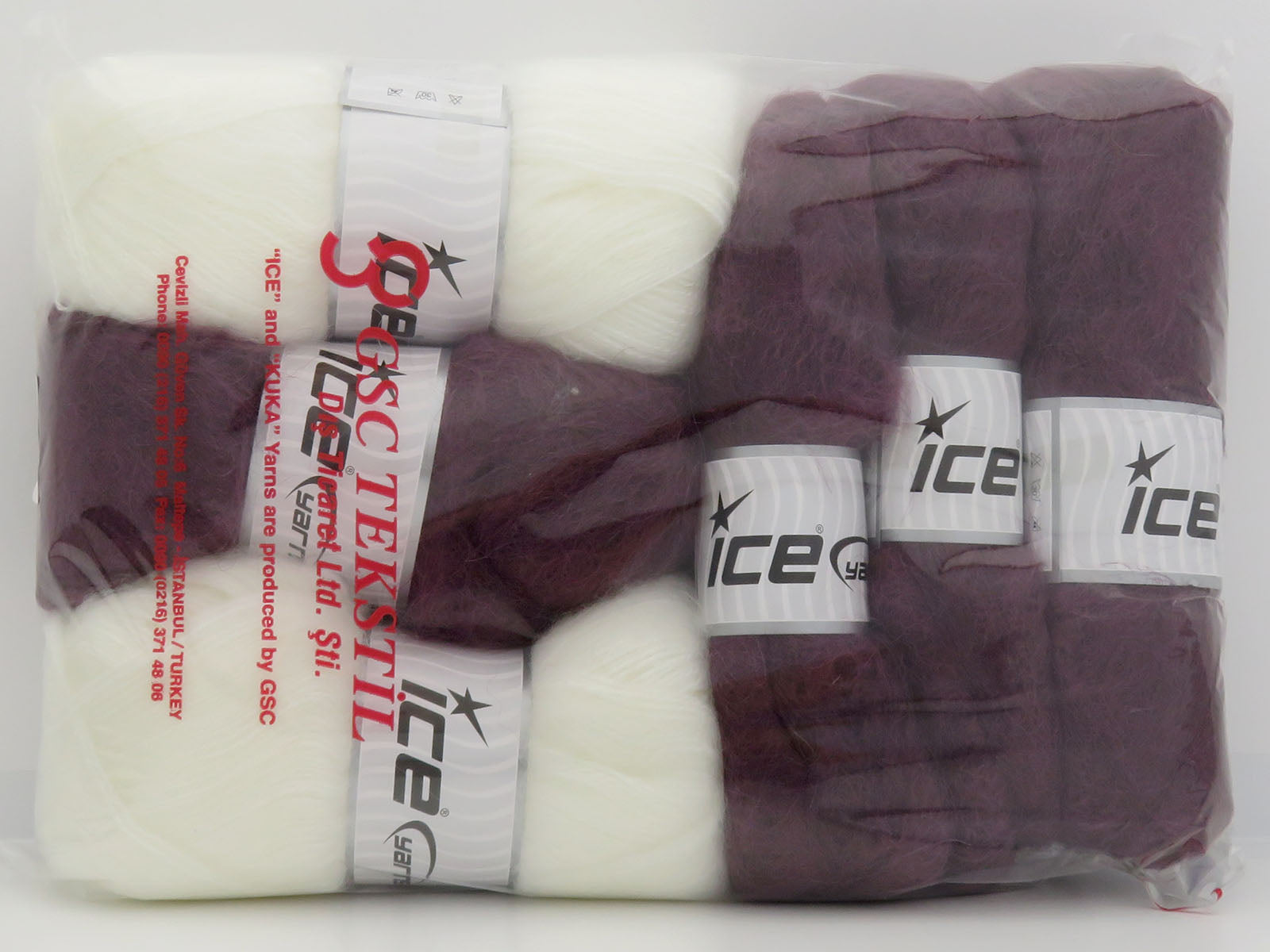 Mixed Lot Multicolor Mohair Pastel - Bermuda Mohair Yarns fnt2-85590