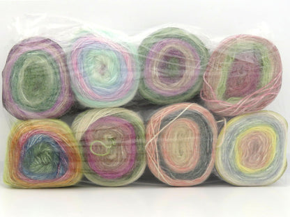 Mixed Lot Multicolor Cakes Alpaca Yarns fnt2-85594