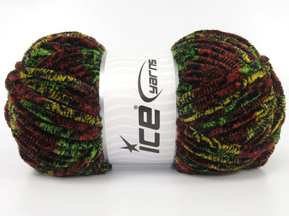 Chenille Safari Black, Brown, Yellow, Green fnt2-85621