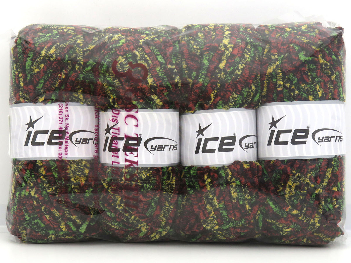 Chenille Safari Black, Brown, Yellow, Green fnt2-85621