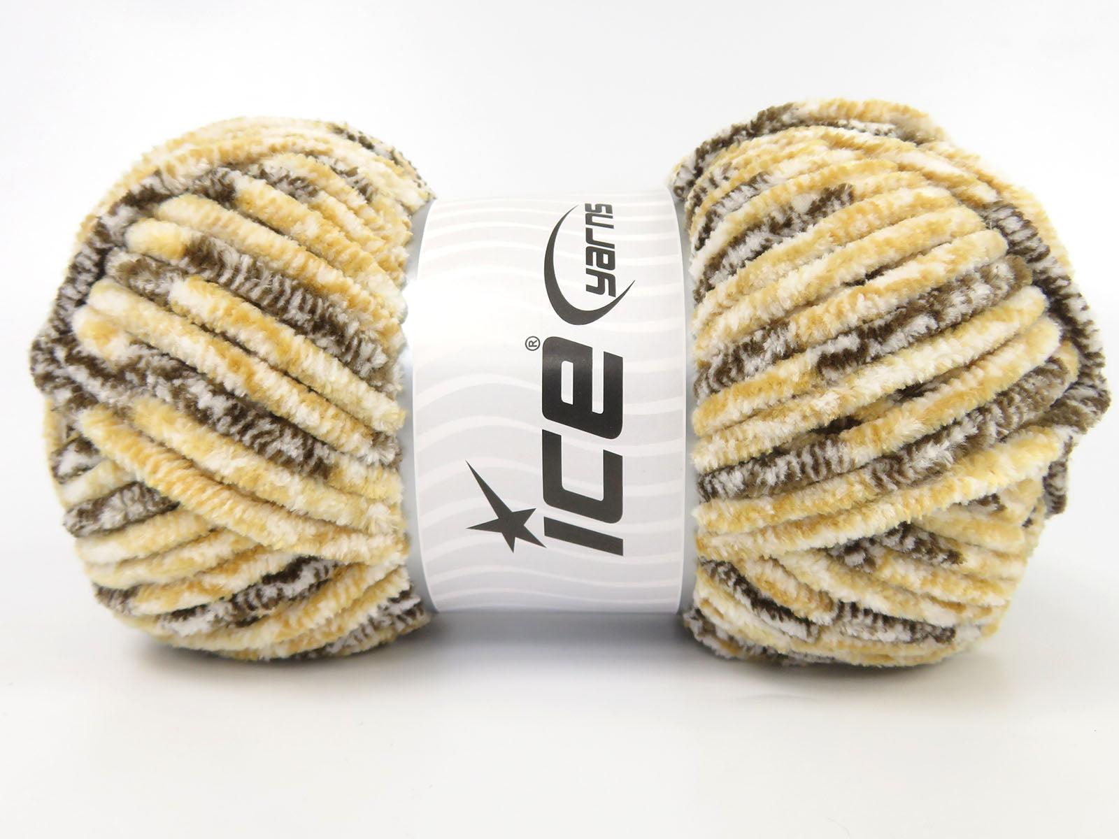 Chenille Safari Brown, Light Gold, White fnt2-85622