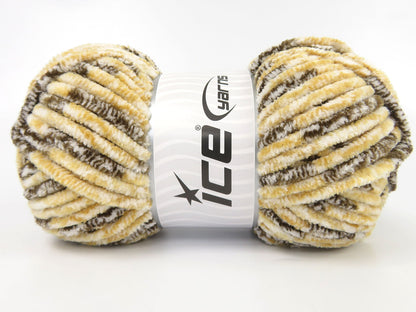 Chenille Safari Brown, Light Gold, White fnt2-85622