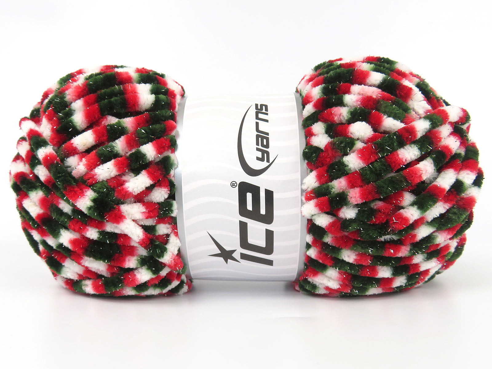 Chenille Christmas White, Red, Green fnt2-85629