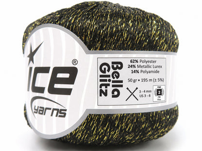 Bella Glitz Black, Gold  fnt2-85714