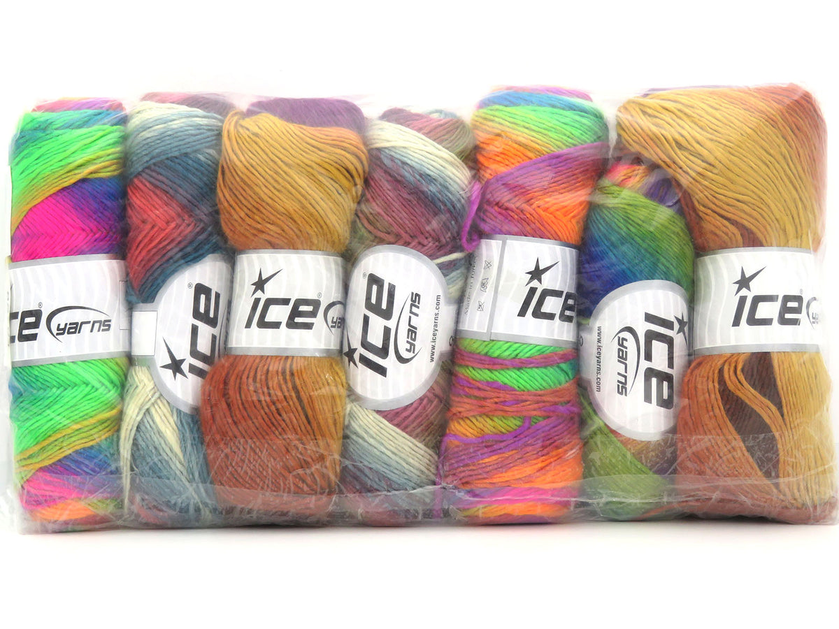 Mixed Lot Multicolor Rainbow Yarns fnt2-85794