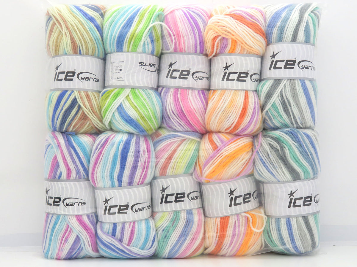 Mixed Lot Multicolor GumBall Yarns fnt2-85801