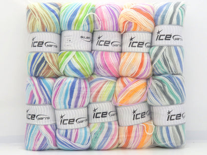 Mixed Lot Multicolor GumBall Yarns fnt2-85801