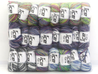 Mixed Lot Multicolor Picasso Yarns fnt2-85811