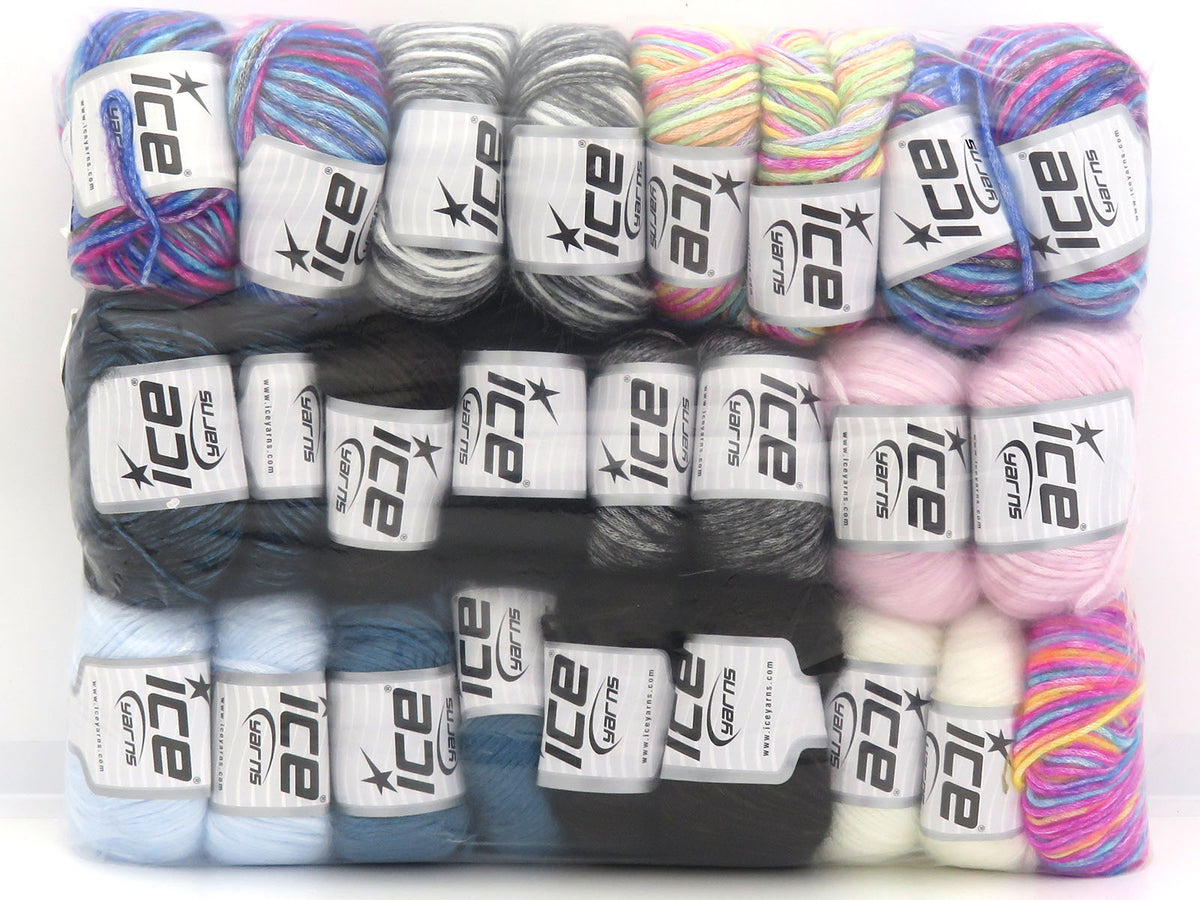 Mixed Lot Multicolor Picasso Yarns fnt2-85812