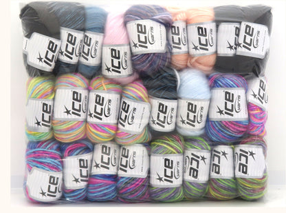 Mixed Lot Multicolor Picasso Yarns fnt2-85813