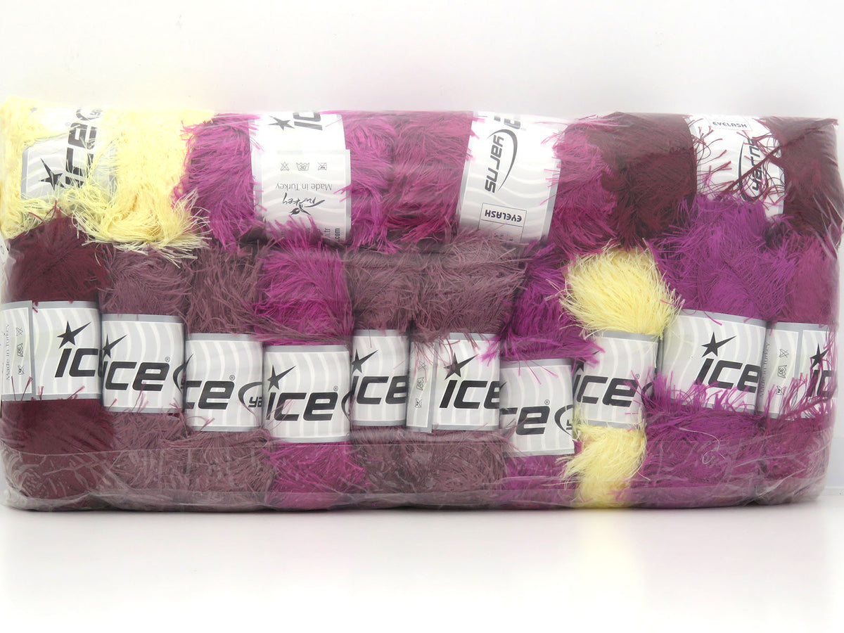 Mixed Lot Multicolor Eyelash Yarns fnt2-85816