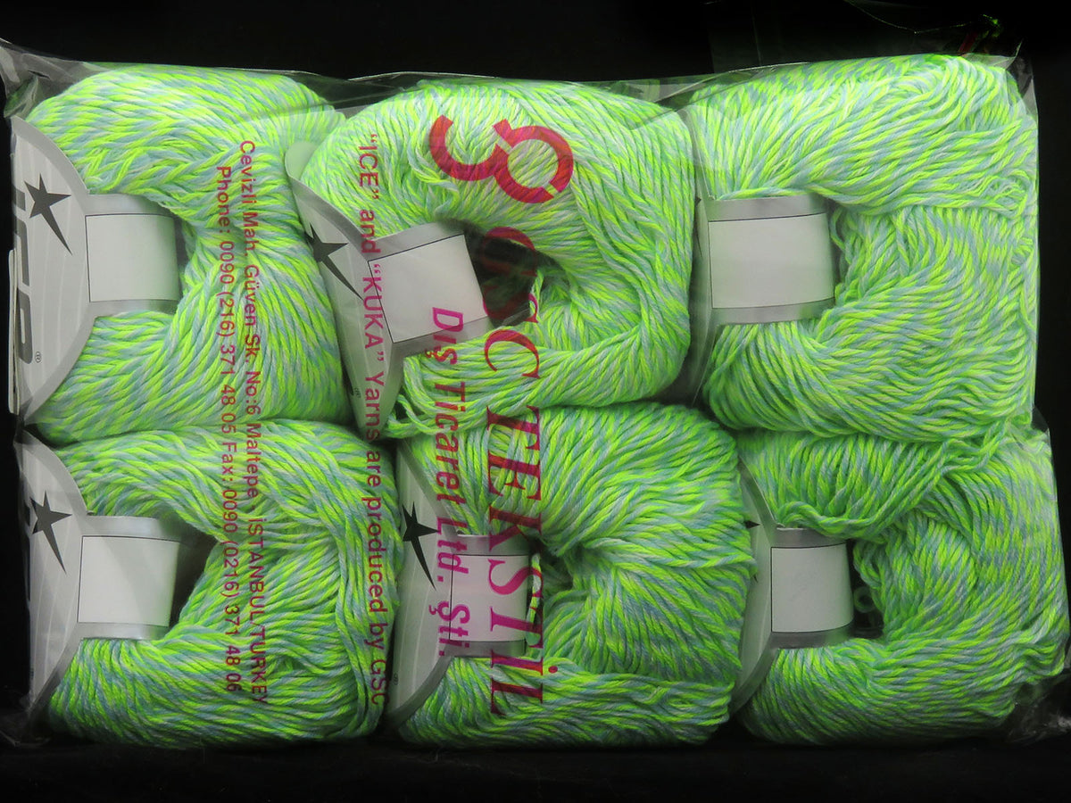 Colorful Vista Neon Green, Light Turquoise, Light Pink fnt2-85823