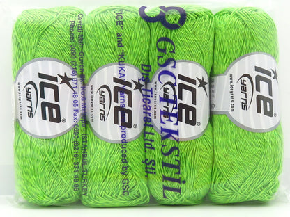 Linen Viscosa Neon Green Shades fnt2-85903
