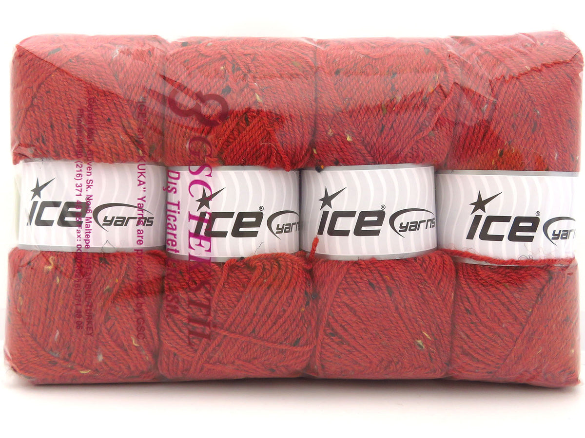 Ice Yarns Soft Tweed – Tangerine Orange – 65% Acrylic, 30% Wool, 5% Viscose