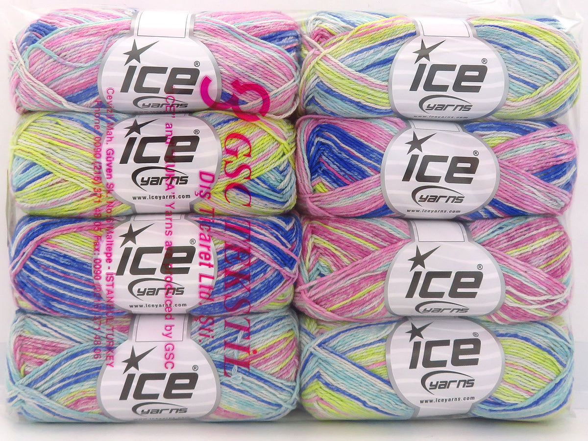 Magic Cotton Sock Pink, Yellow, Blue, Green, White fnt2-85993