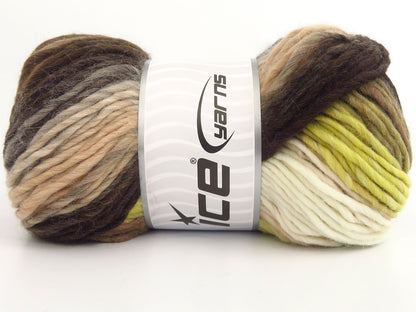 Magic Harmony Brown Shades, Yellow, Beige, Cream, Grey  fnt2-85997