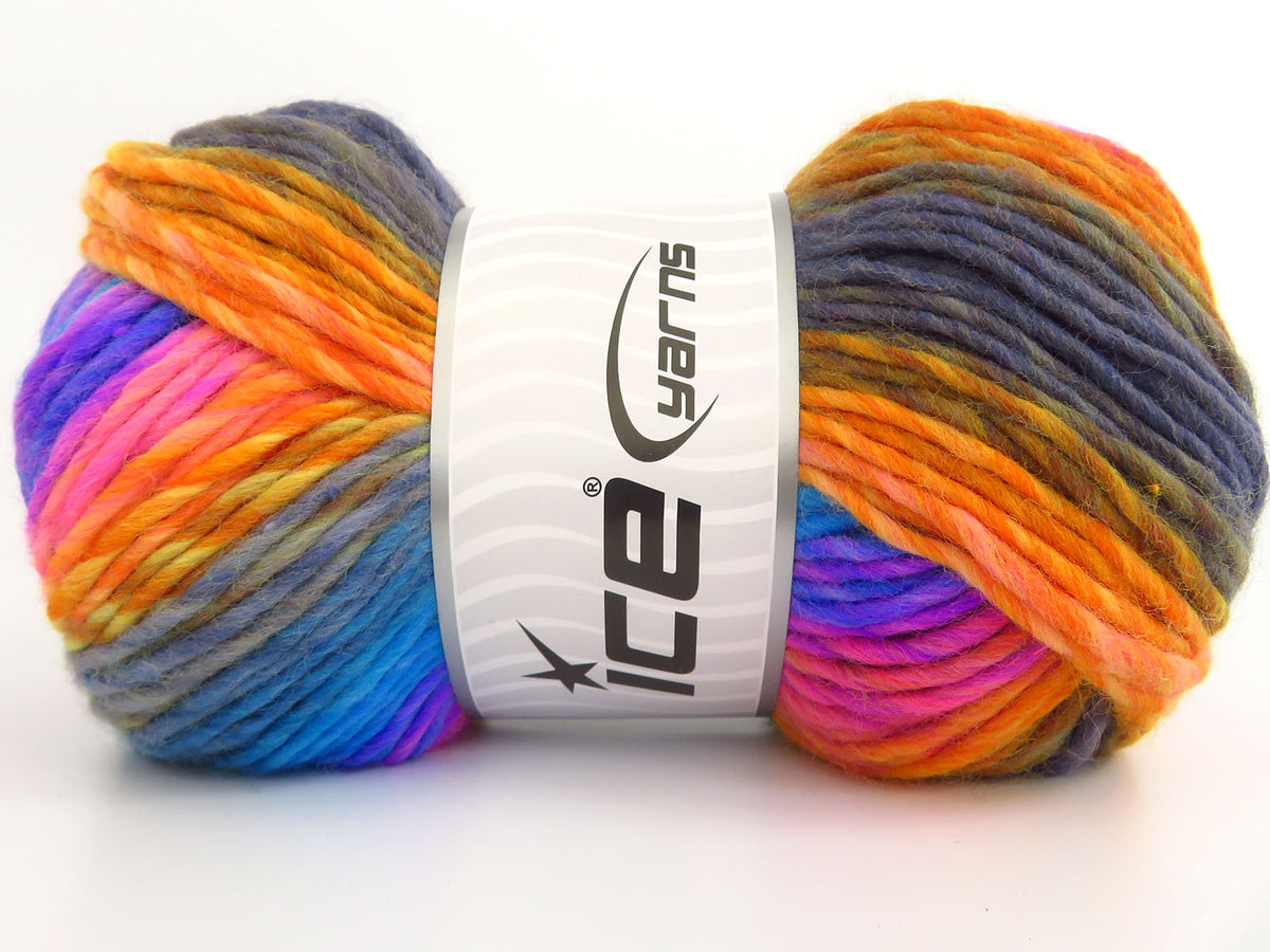 Ice Yarns Magic Harmony – Gold, Blue, Turquoise, Pink, Green – 50% Wool, 50% Polyamide